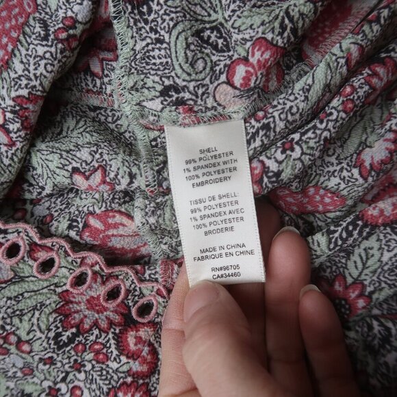 La Vie Rebecca Taylor Floral Dress XS Boho Fairy Smocked Romantic - Picture 8 of 12